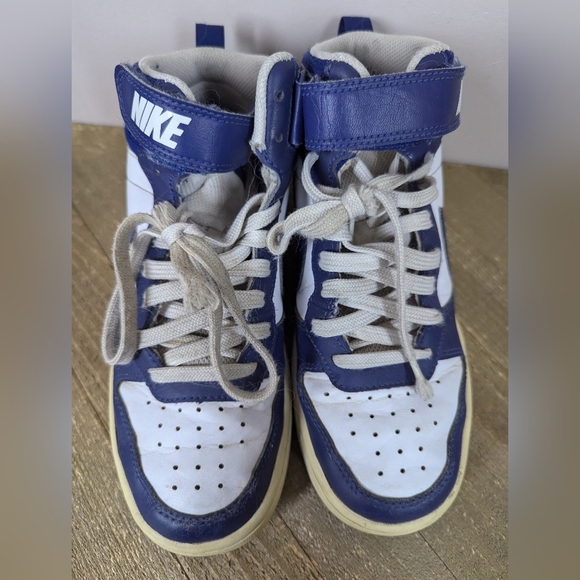 Nike Court Borough Mid 2 White Navy Sneakers  Youth 4.5Y / Women’s 7 - Picture 5 of 8